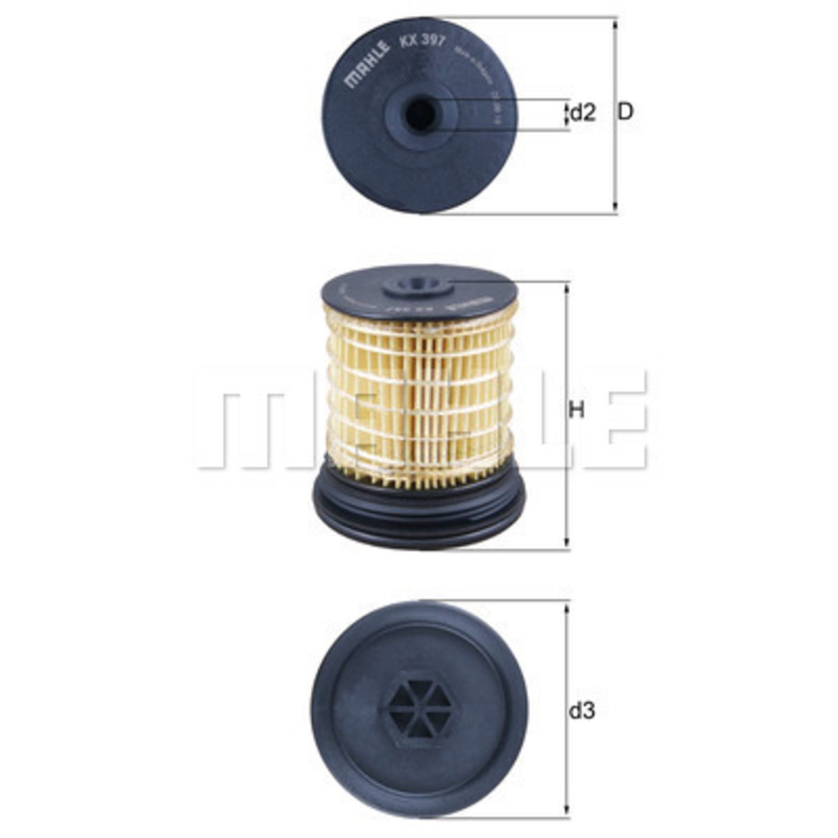 Polttoainesuodatin MAHLE KX 397
