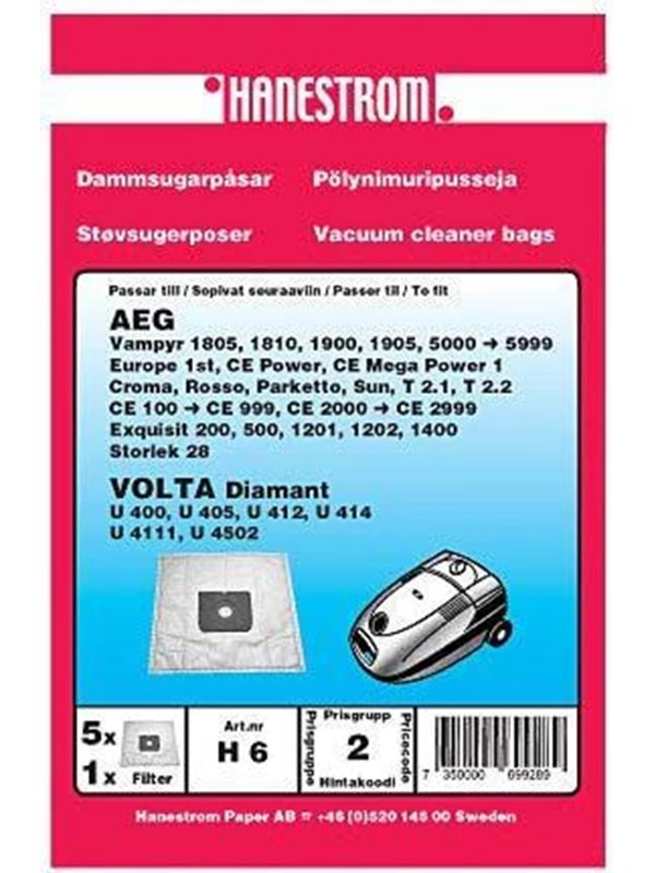 Premium Pölypussit, mikrokuitu, 5kpl. + 1 mikrosuodattimen DU12065 Vastaa: N/A