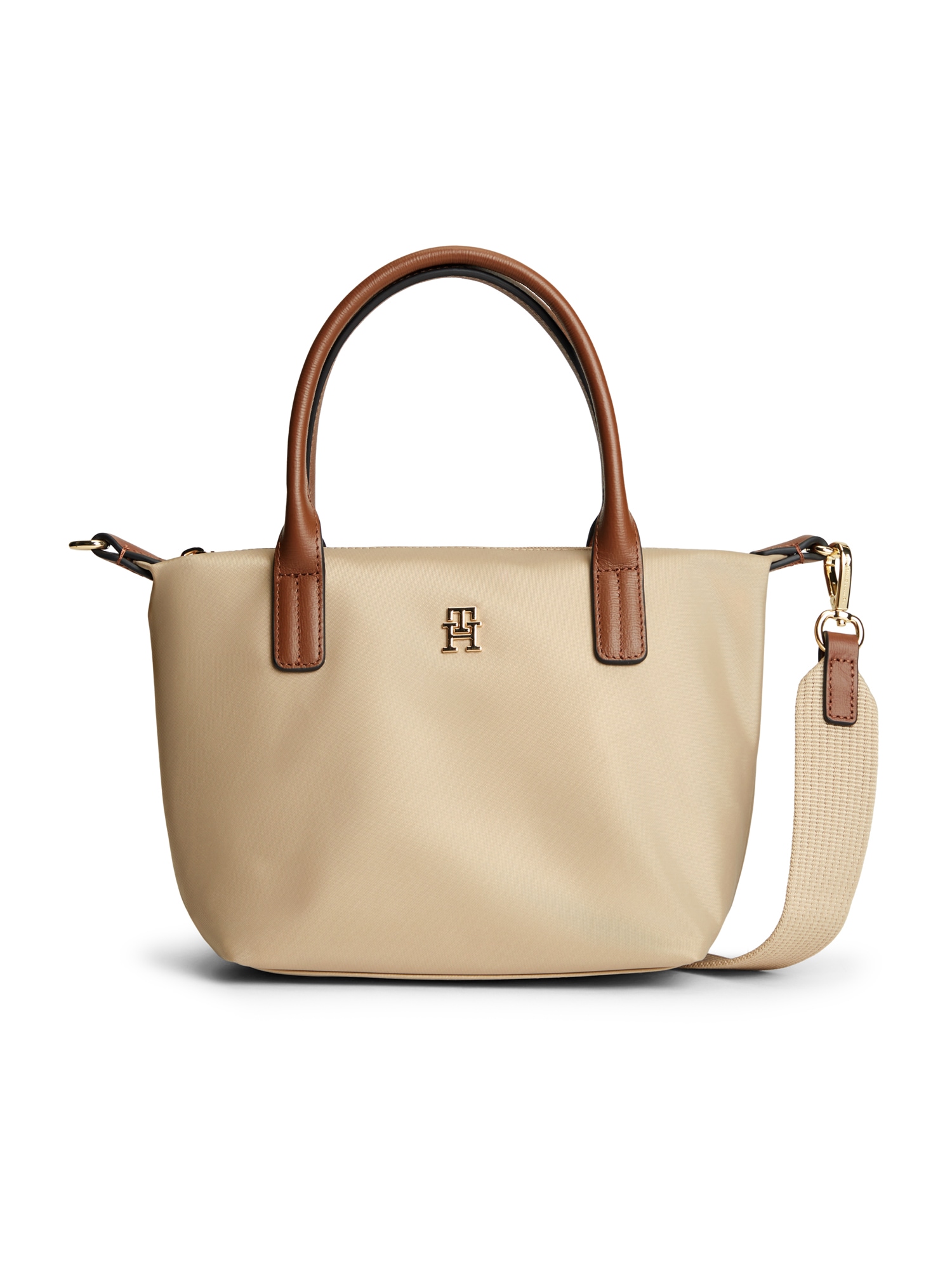 TOMMY HILFIGER Käsilaukku 'POPETTE' hiekka / umbra