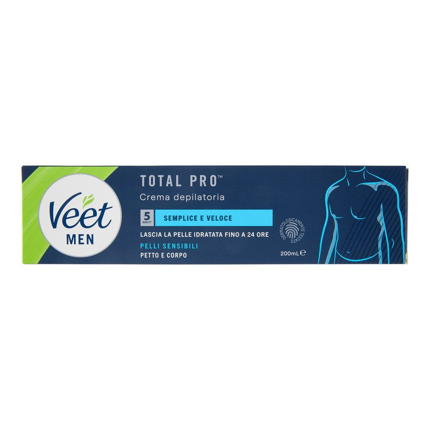 Veet Veet Vartalon ja rinnan karvanpoistovoide herkälle iholle 200ml miehille