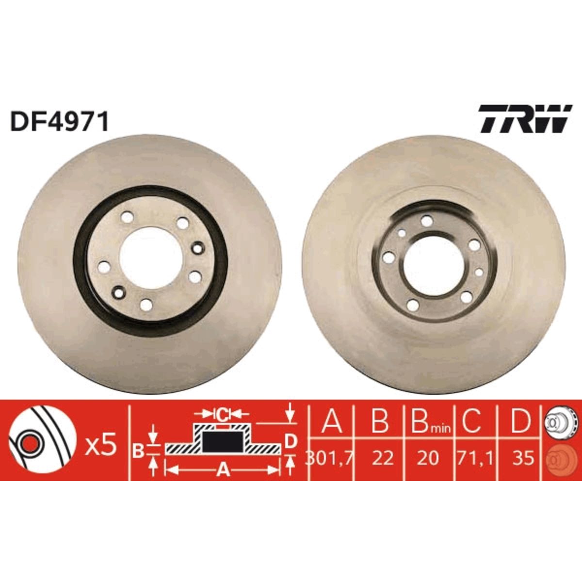 Jarrulevy TRW DF4971