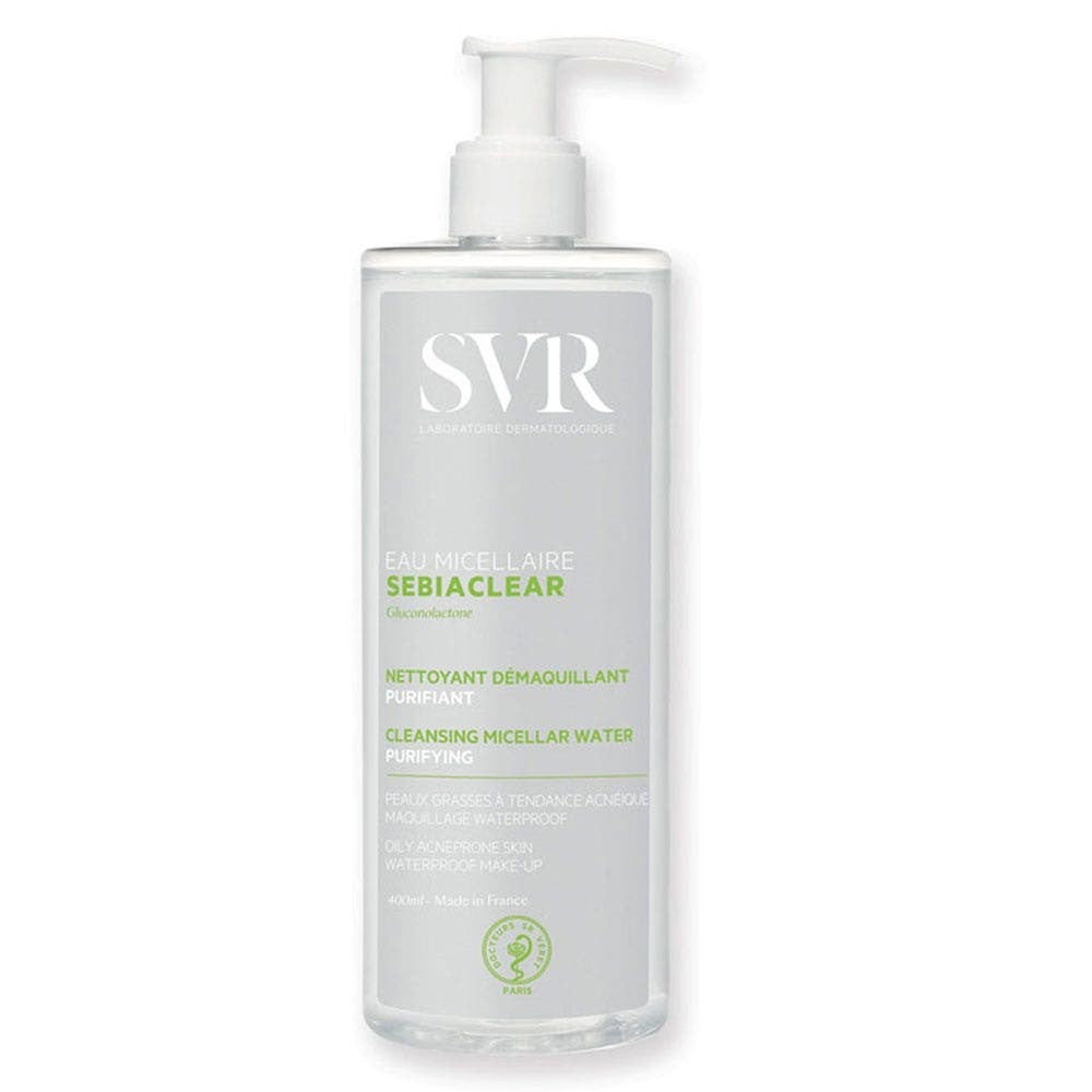 SVR SEBIACLEAR EAU MICELLAIRE - Puhdistava, puhdistava puhdistusaine 400ml