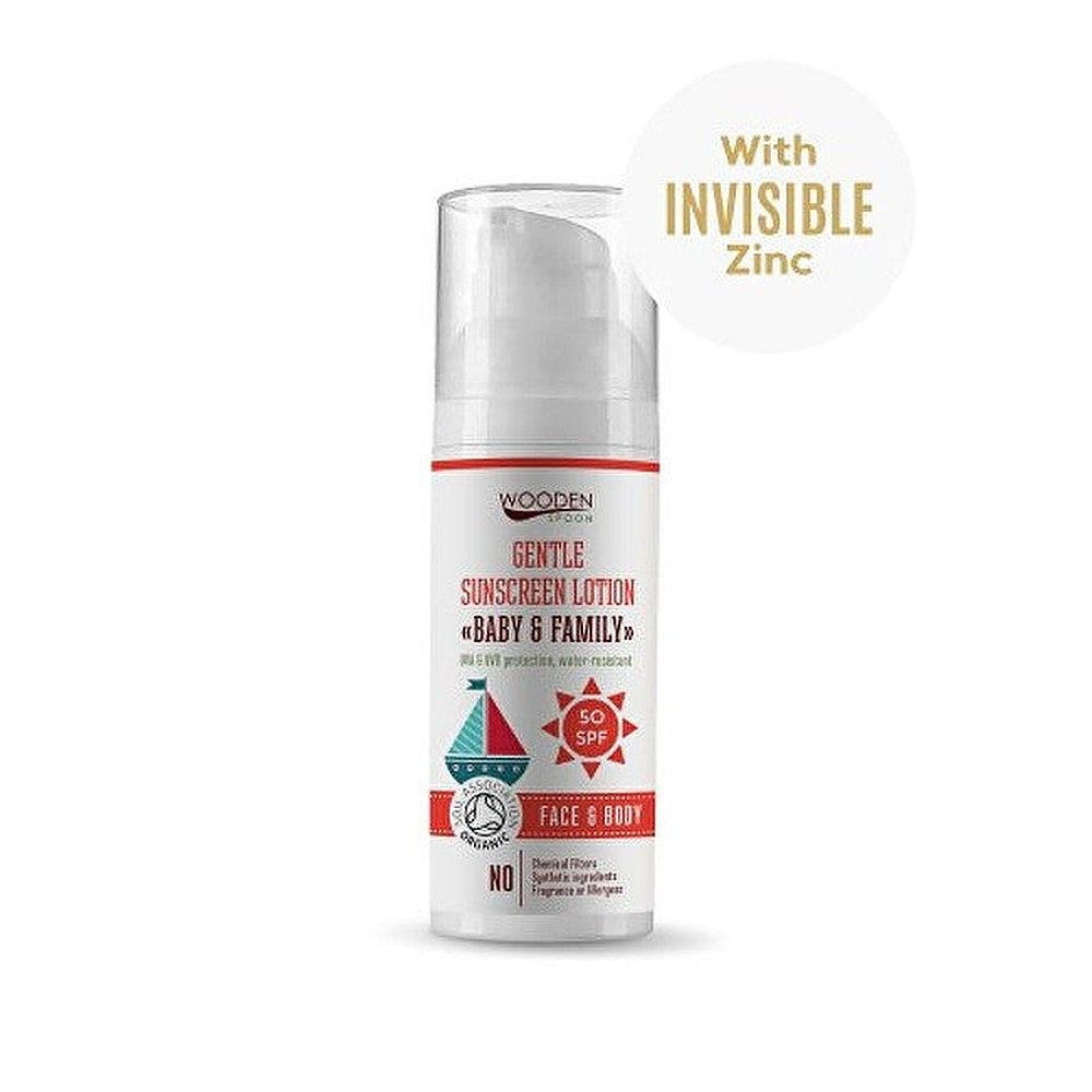 WoodenSpoon Baby & Family -suojaava rusketusmaito koko perheelle SPF 50 50 ml