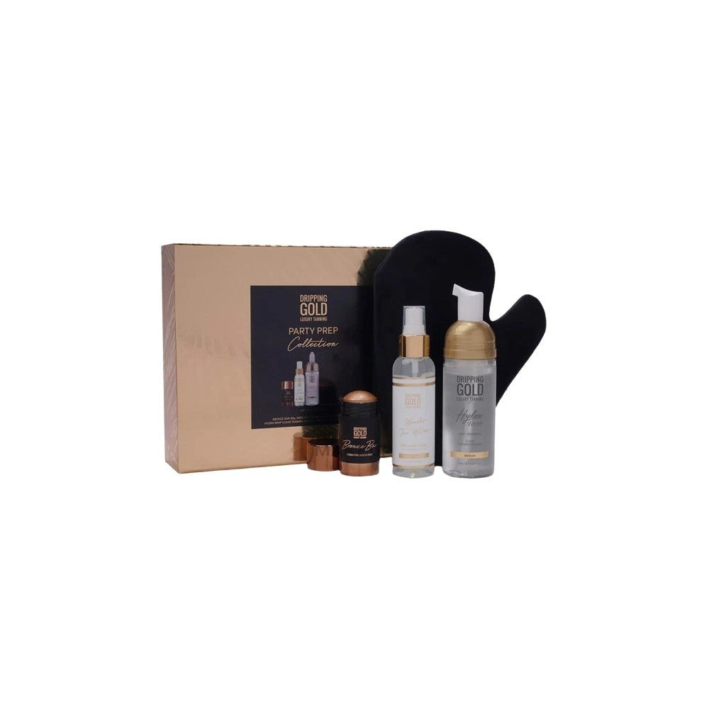 Dripping Gold Party Prep lahjapakkaus (itseruskettava vaikutus) Light - Medium