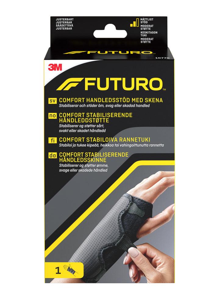 FUTURO Käännettävä rannetuki lastalla musta, säädettävä