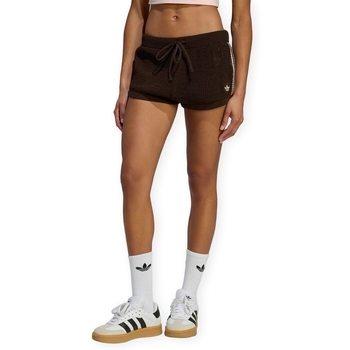 ADIDAS ORIGINALS Housut 'KNITTED CROCHET' suklaa / valkoinen