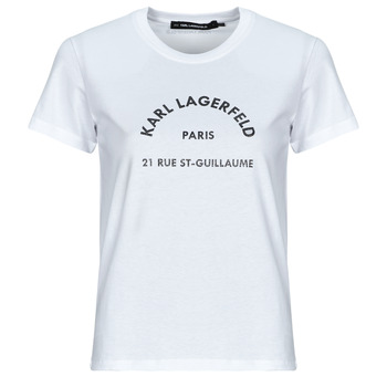 Karl Lagerfeld Paita 'Rue St-Guillaume' musta / valkoinen