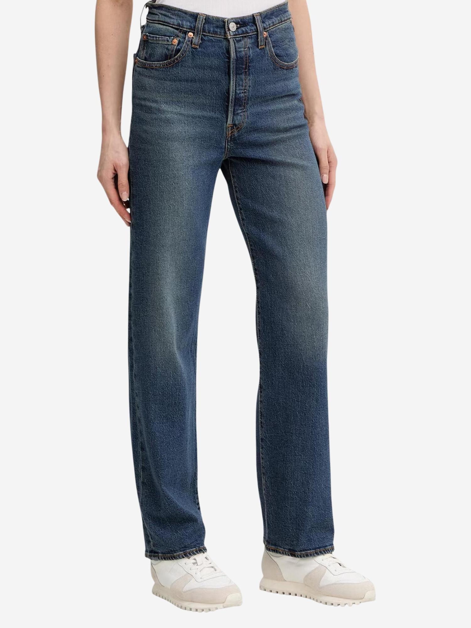 LEVI'S ® Farkut 'Ribcage Straight Ankle' tummansininen