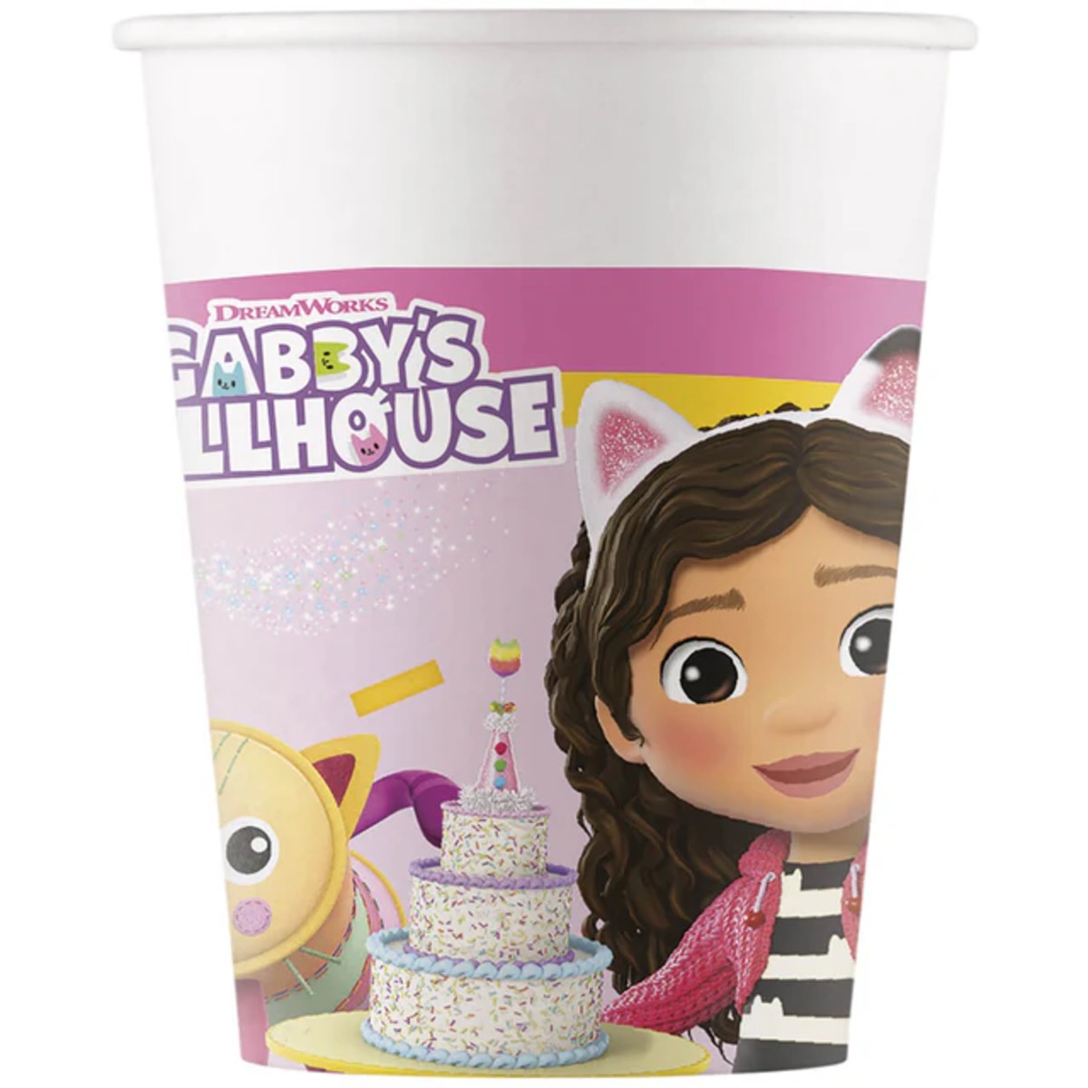 Pahvimukit - Gabby`s Dollhouse, 200 ml, 8 kpl
