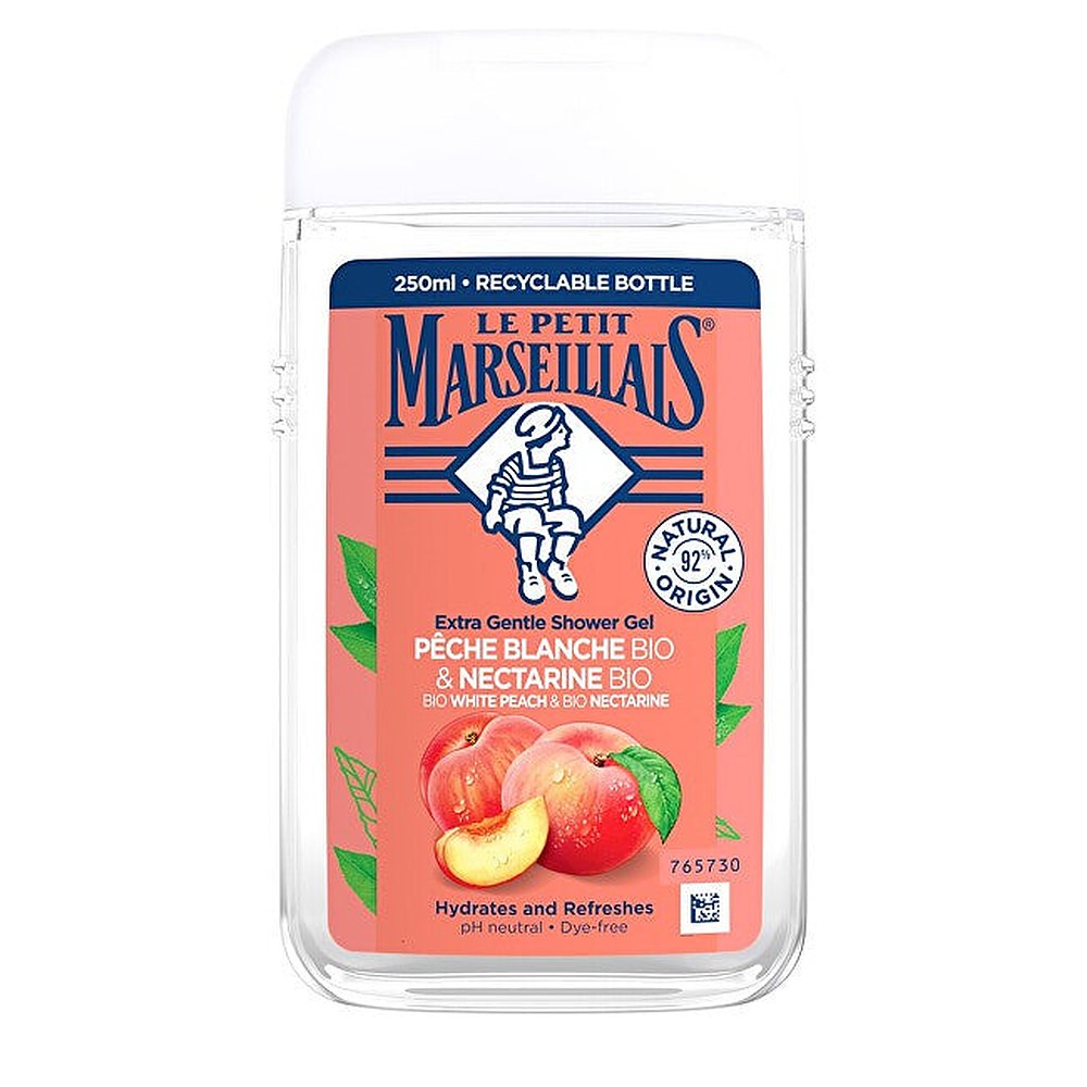 Le petit marseillais Erittäin herkkä suihkugeeli Organic White Peach & Organic Nectarine - 250ml