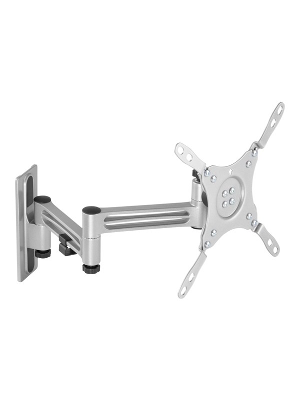 DELTACO Office lukitt. 3-niv. seinäteline,13"-42",15kg,75x75-200x200