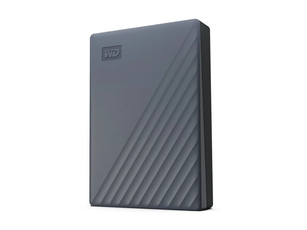 WD My Passport WDBY3J0060BGY - Kiintolevy - salattu - 6 TB - ulkoinen (kannettava) - USB 3.2 Gen 1 - 256-bittinen AES - silikoninharmaa