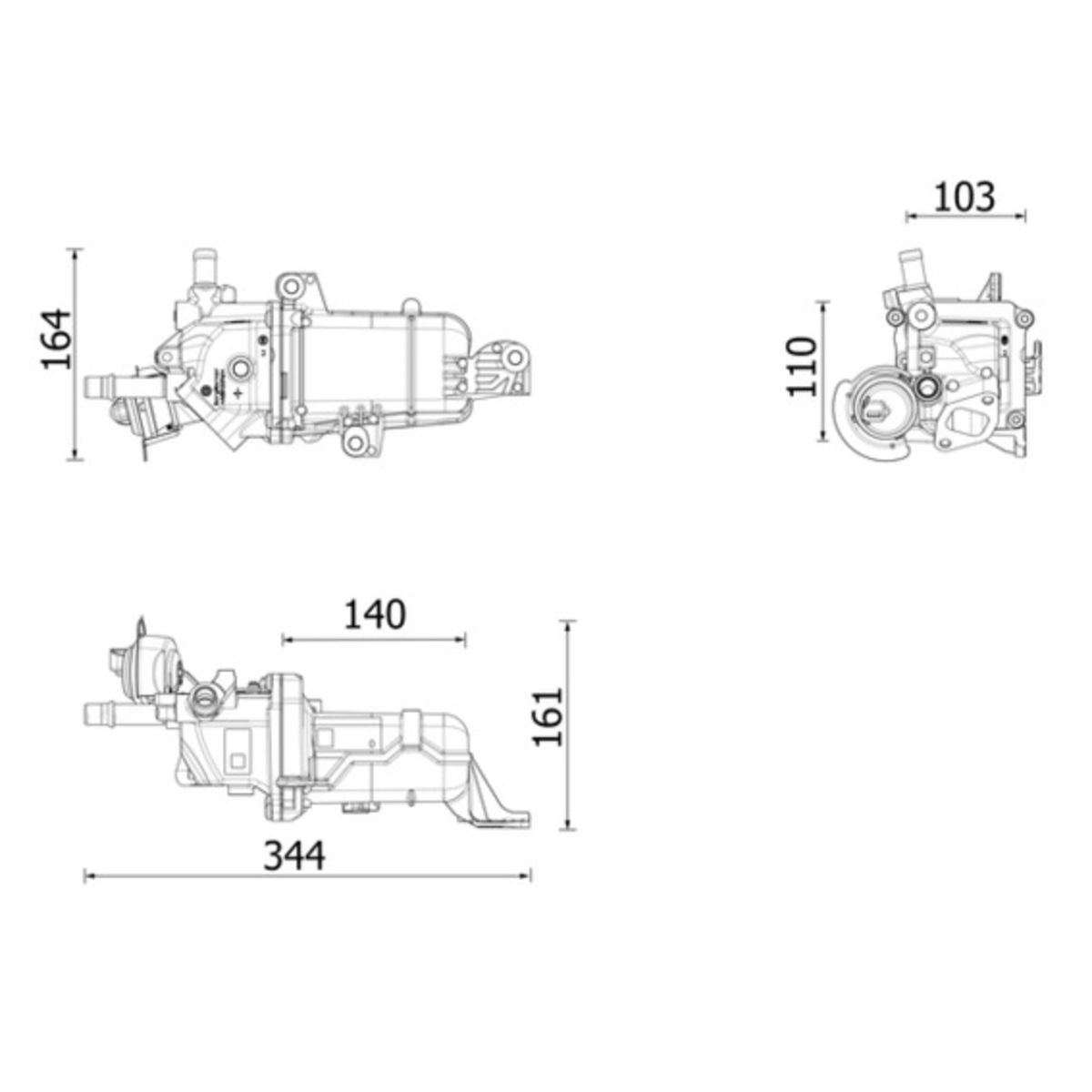 EGR-jäähdytin MAHLE CE 49 000P