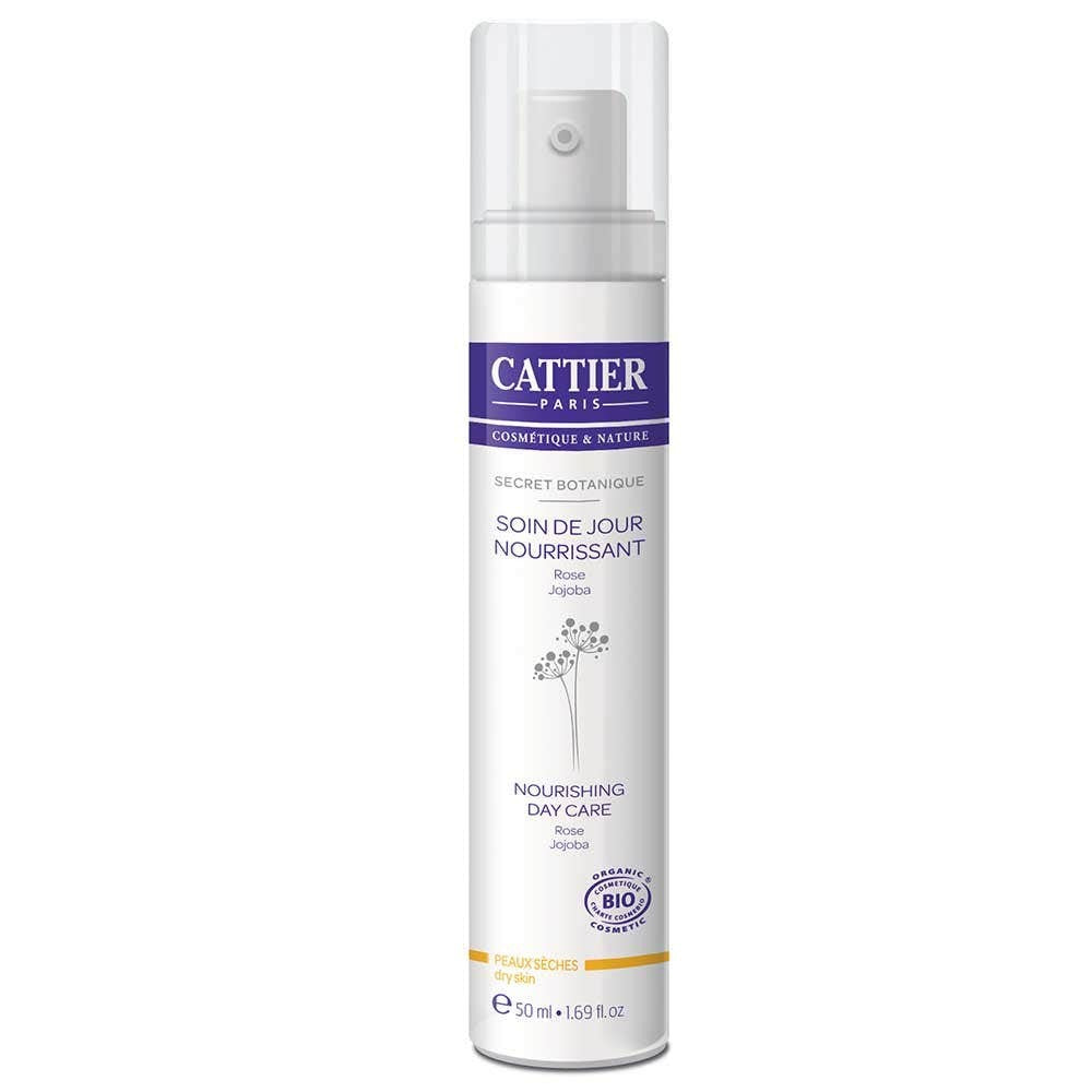 Cattier Secret Botanique ravitseva päivävoide kuivalle ja herkälle iholle vaaleanpunainen Jojoba ORGANIC 50ml