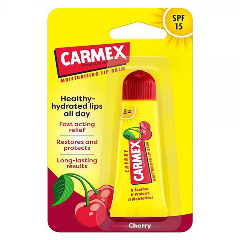 Carmex Moisturising Lip Balm Cherry Kirsikkainen huulivoide Spf15 10 gr