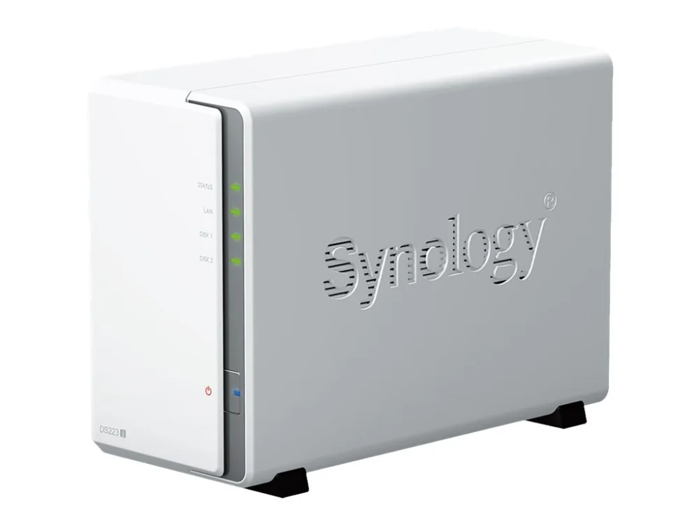 Synology Disk Station DS223J – NAS-palvelin – SATA 6 Gb/s – RAID 0, 1, JBOD – RAM 1 GB – Gigabit Ethernet – iSCSI-tuki