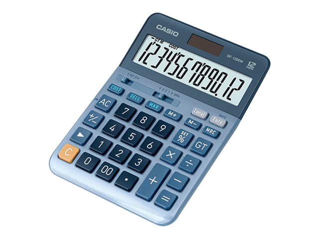 CASIO DF-120EM 12-numeroinen pöytälaskin, sininen