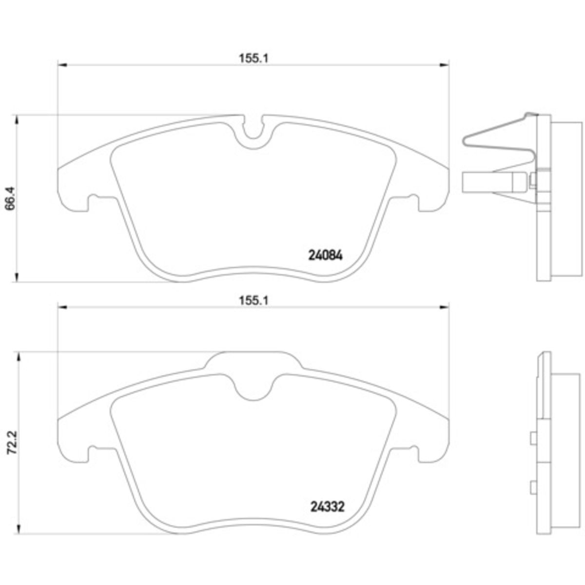Jarrupalat, levyjarru BREMBO P 61 106
