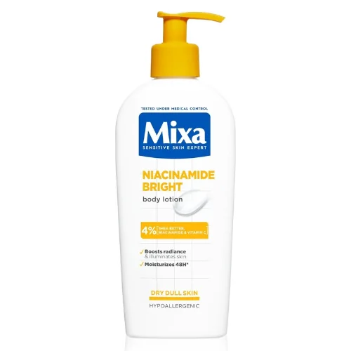 Mixa Niacinamide Bright Vartalovoide Kuivalle ja Samealle Iholle - 250 ml