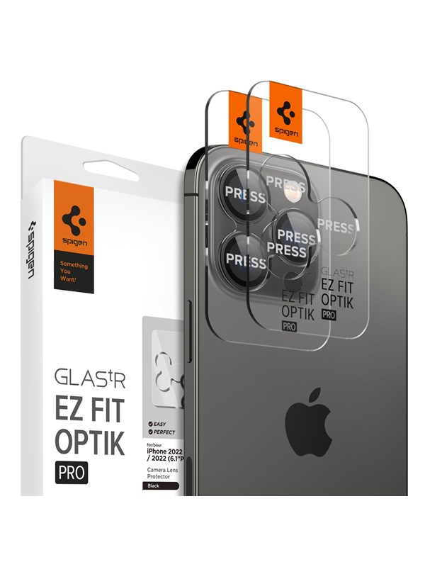 Spigen AGL05205, Linssisuoja, Läpinäkyvä, Karkaistu lasi, Apple, iPhone 14 Pro (6.1-inch) 2022 iPhone 14 Pro Max (6.7-inch) 2022, Laatikko
