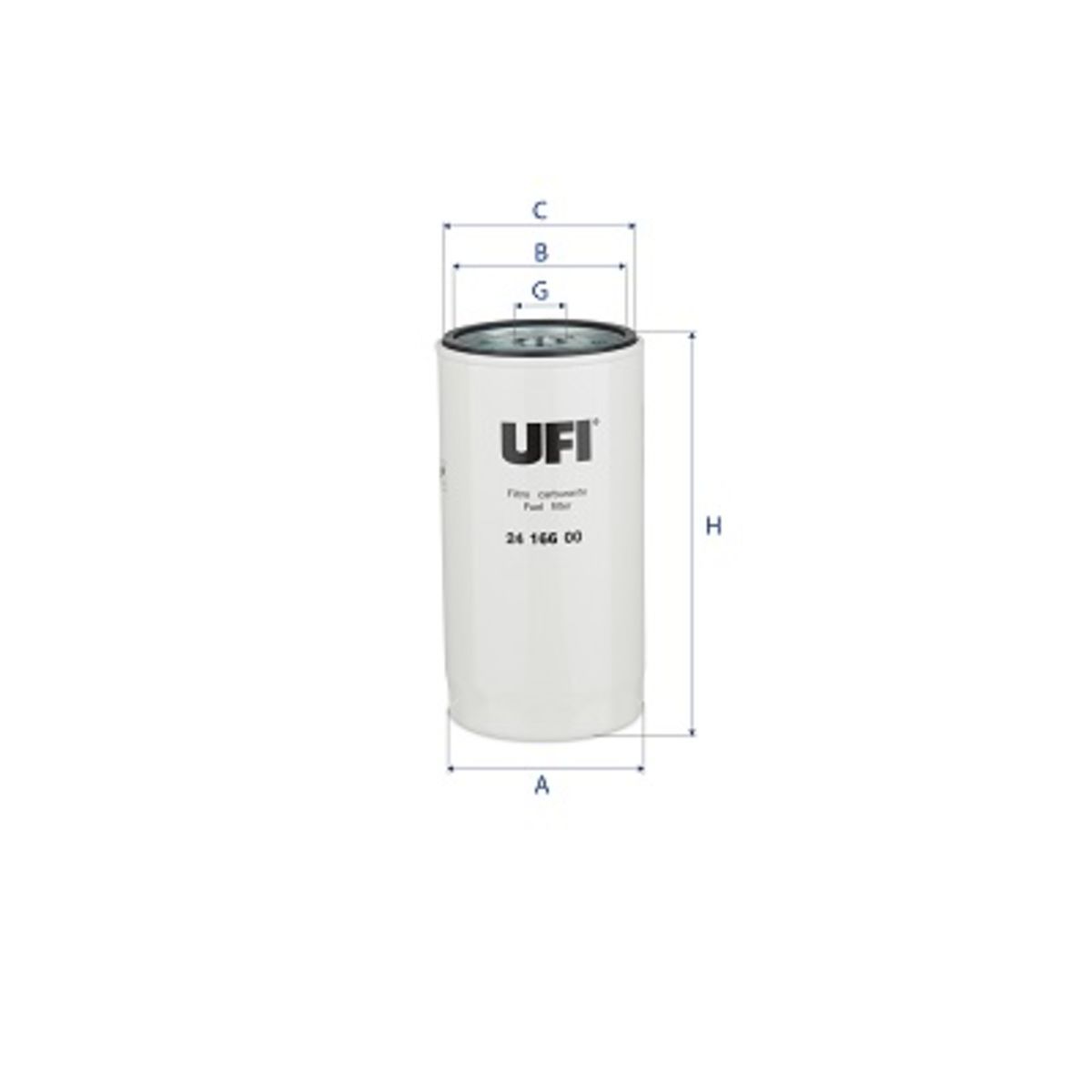 Polttoainesuodatin UFI 24.166.00