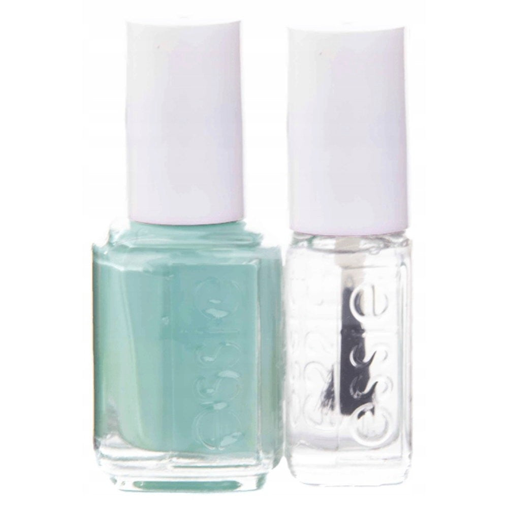 Sarja Essie: Vegan Polish Glossy Glossy Nail Polish 99 Mint Candy Apple 13,5 ml + kynsienhoito - kynsien vahvistaja Good To Go Top Coat 5 ml
