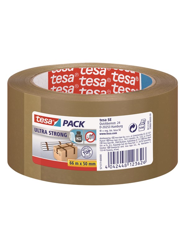tesa pack Ultra Strong Packaging Tape 66m x 50mm Ruskea