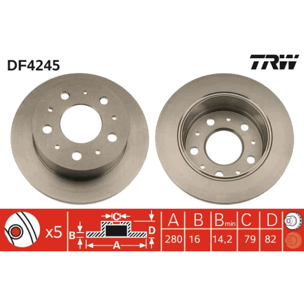 Jarrulevy TRW DF4245