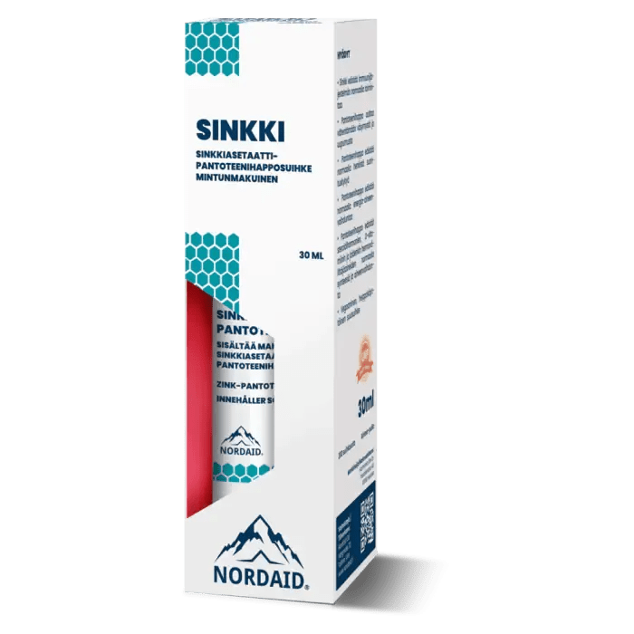 Nordaid Sinkkiasetaatti-pantoteenihapposuihke 30 ml