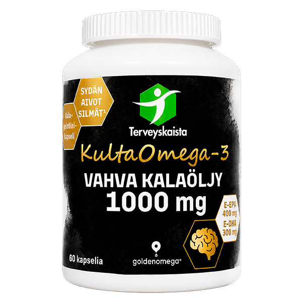Terveyskaista KultaOmega-3 Vahva Kalaöljy 1000 mg 60 kaps