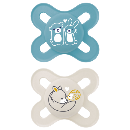 MAM Start Blue & White Animal Design 0–2 kk Tutti – 2 kpl