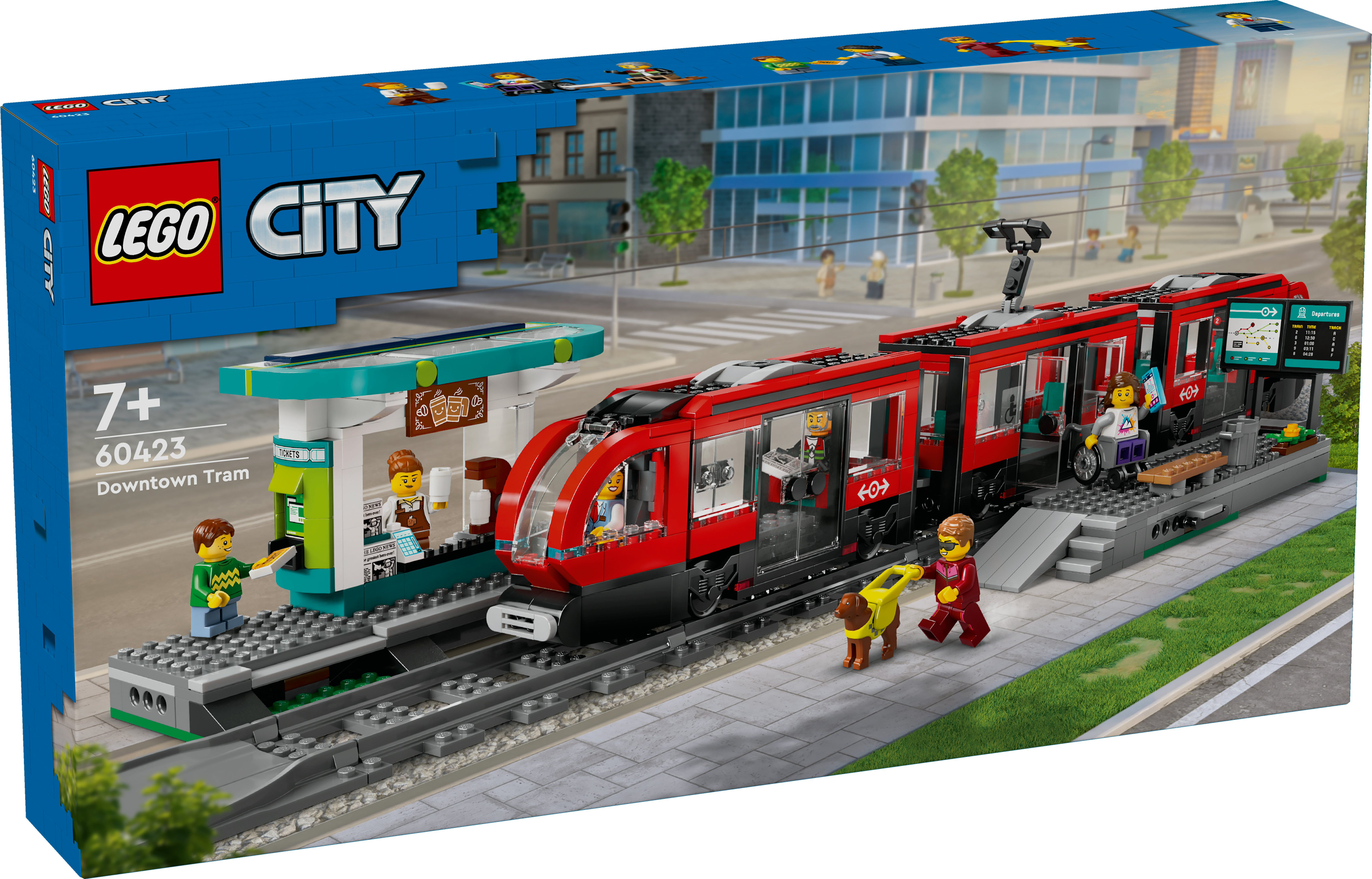 LEGO City 60423 Keskikaupungin pikaratikkapysäkki
