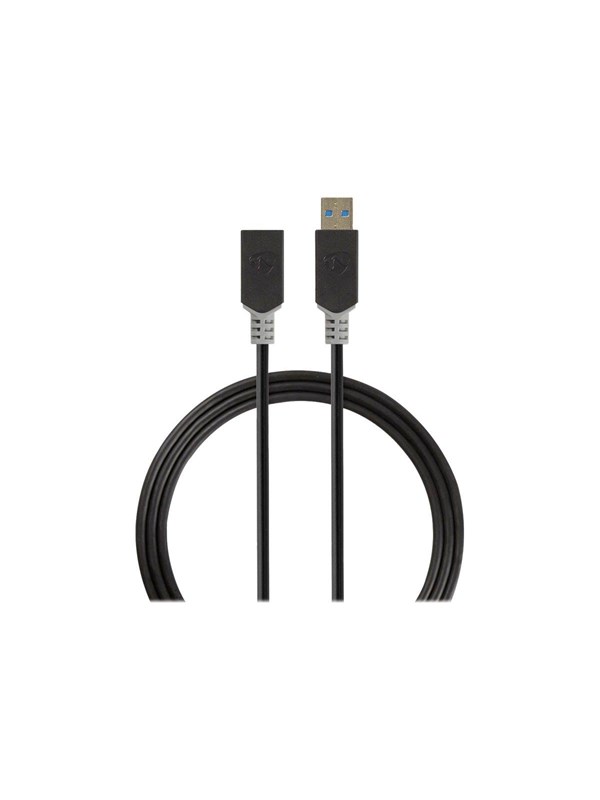 USB kaapeli | USB 3.2 Gen 1 | USB-A Uros | USB-A Naaras | 5 Gbps | Kullattu | 2.00 m | Pyöreä | PVC | Antrasiitti | Laatikko