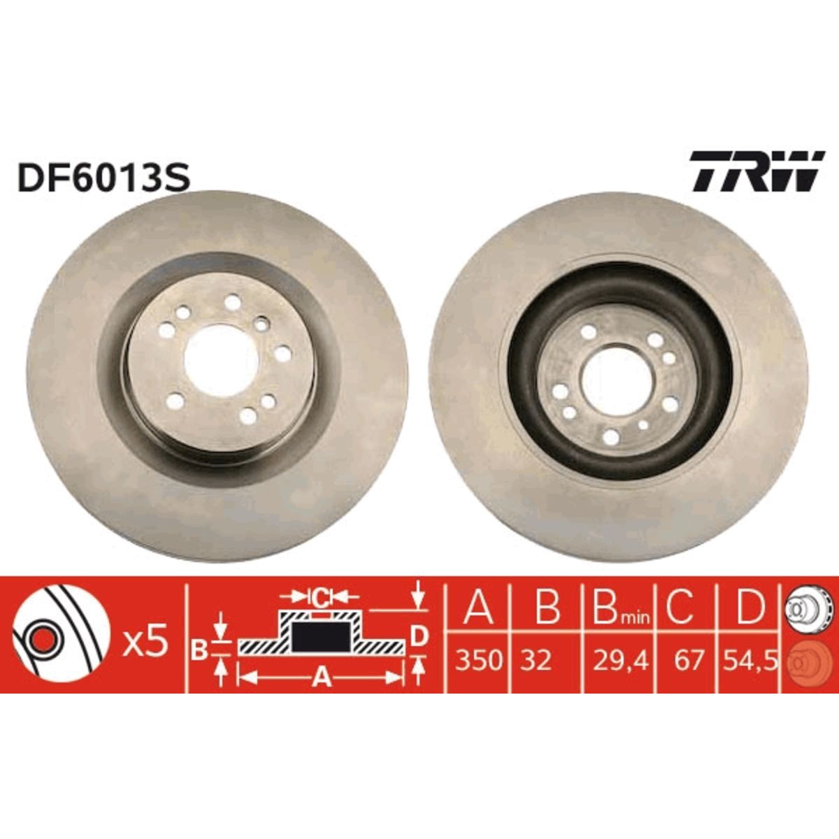 Jarrulevy TRW DF6013S