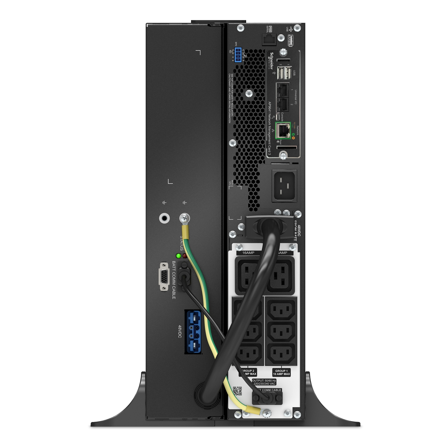 Apc Srtl3000rm4uxli-nc Ups-virtalähde Taajuuden Kaksoismuunnos (verkossa) 3 Kva 2700 W 8 Ac-pistorasia(a)