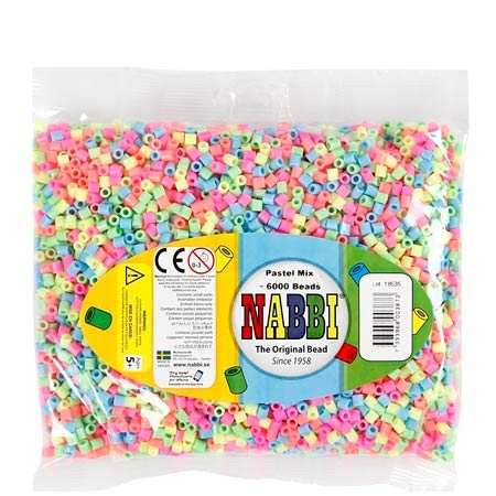 Nabbi Medium Putkihelmet Pastellimix - 6000 kpl.