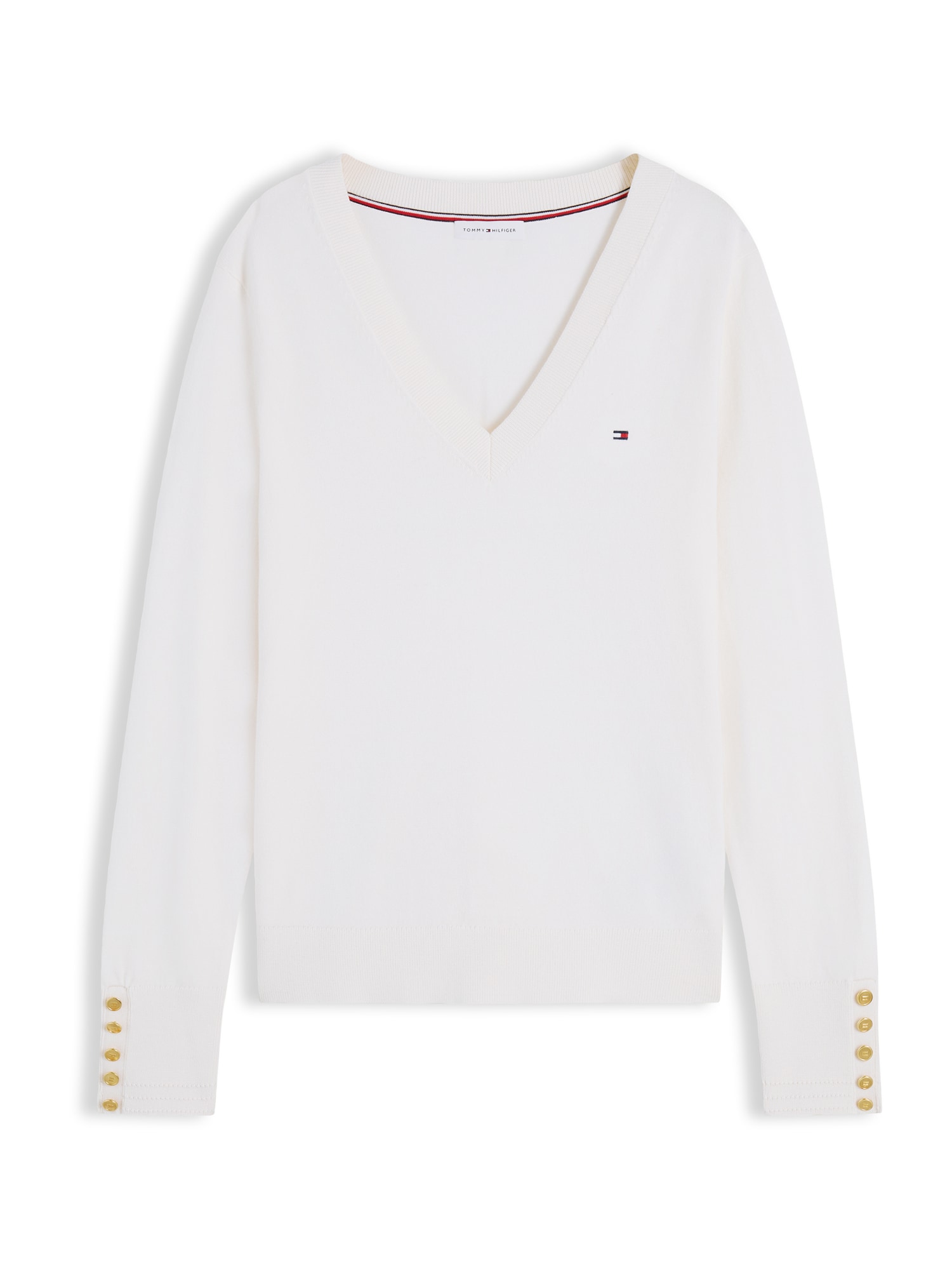 TOMMY HILFIGER Neulepaita 'Gold-tone Button Cuff'  norsunluu