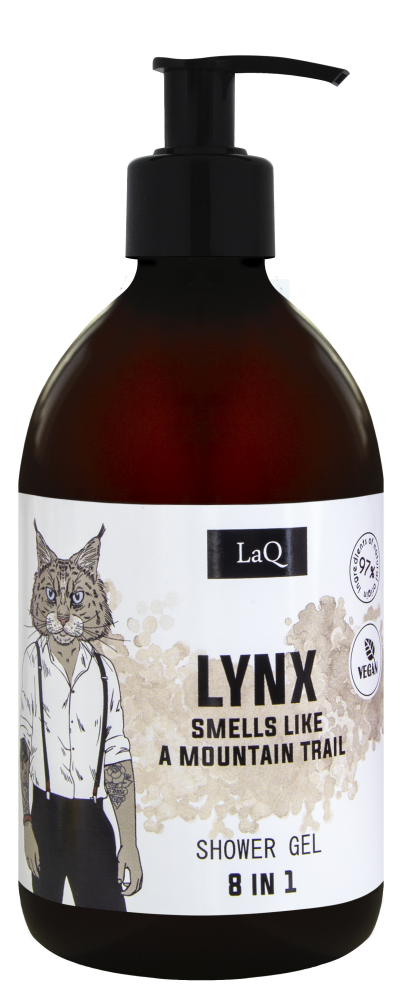 LaQ Lynx 8 in 1 suihkugeeli miehille 500 ml