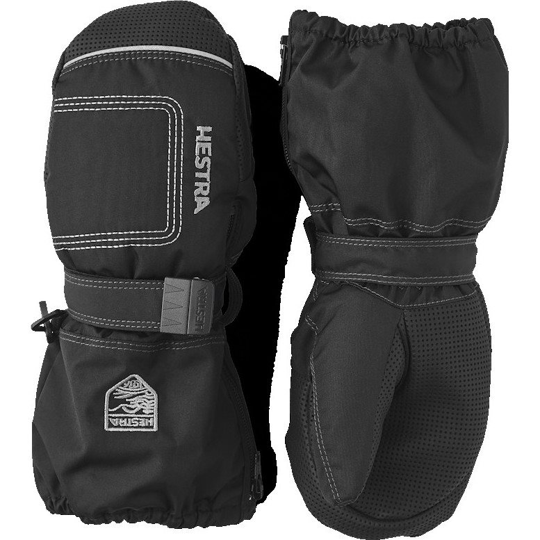 Hestra Baby Zip Long Mittens Kids Black/Black - 2