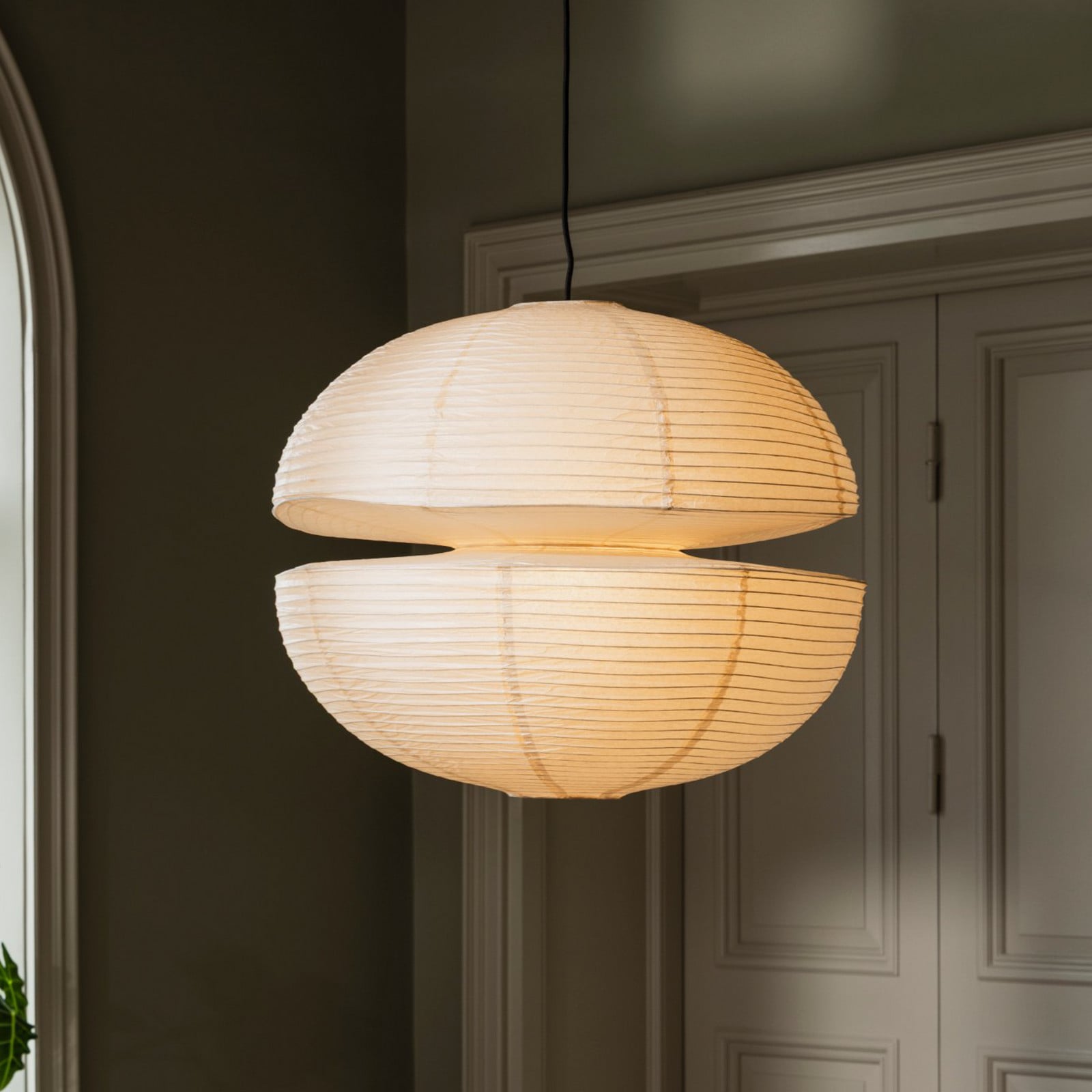 Mela-lampunvarjostin, Ø 60 cm, beige, E27 - Globen Lighting - Paperi / pahvi - Yksilamppuinen