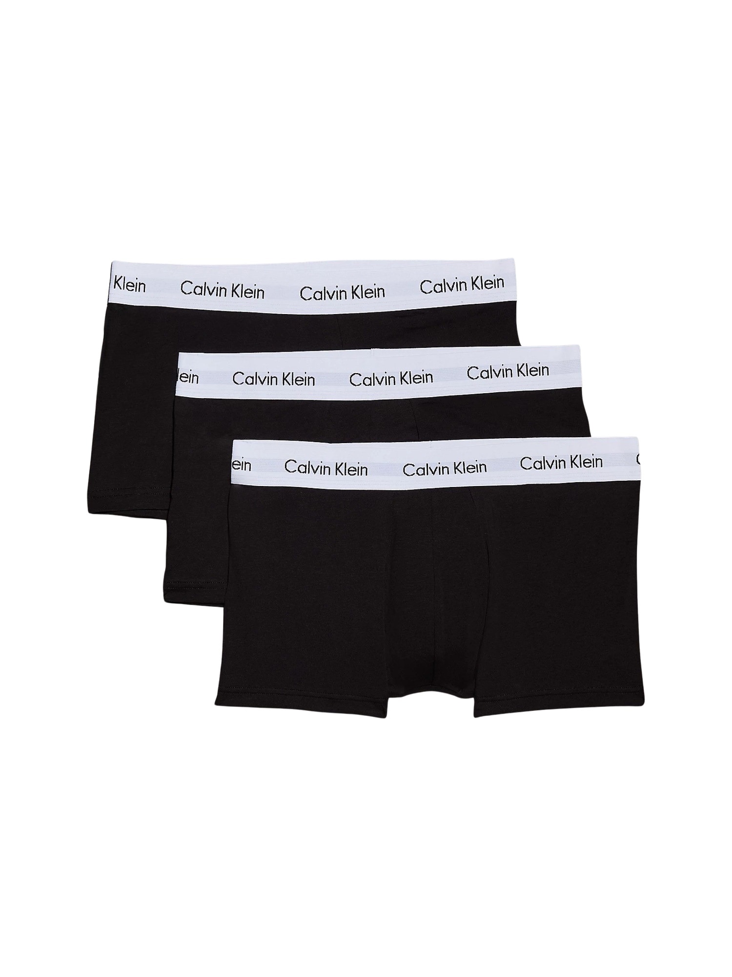Calvin Klein Cotton Stretch Low Rise Trunks 3-pak sort - Str. S   3 stk.