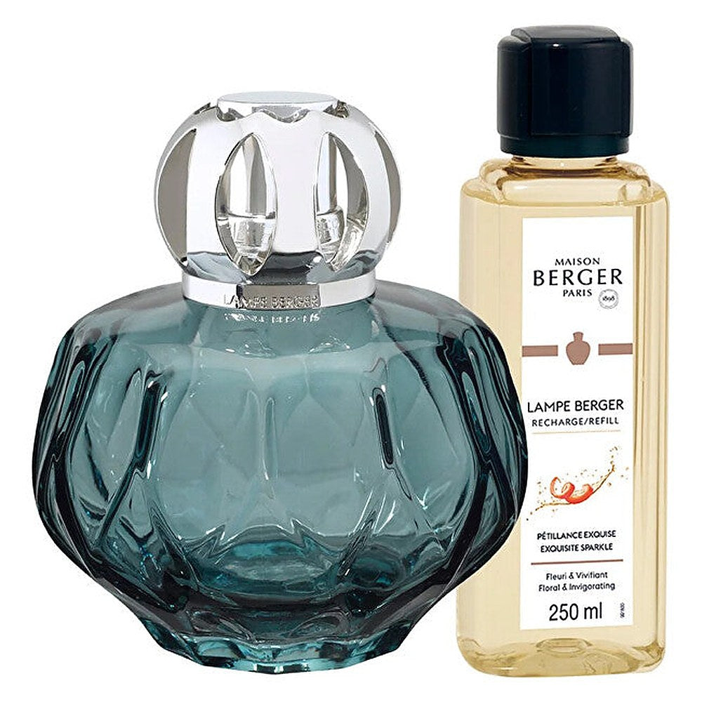 Maison Berger Paris — lahjasetti katalyyttinen lamppu Rosalie sininen + täyttö Intense Glitter 250 ml