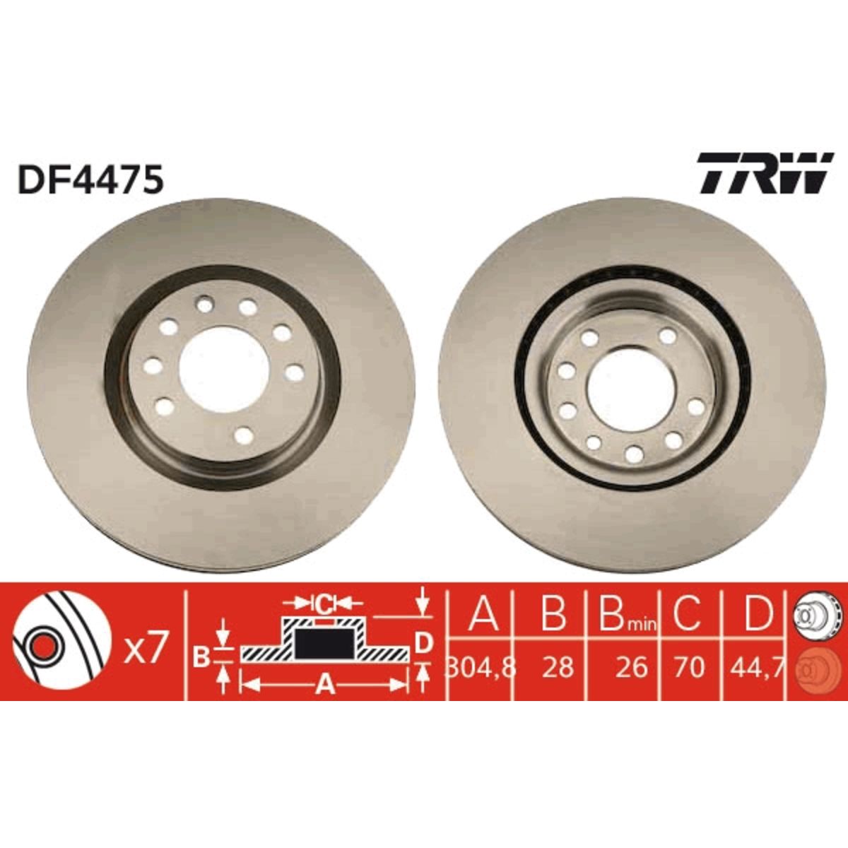 Jarrulevy TRW DF4475