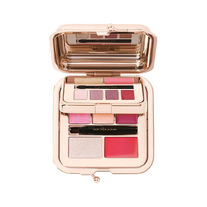 Naj-oleari Lompakko Pink Sweet Palette Meikki Kasvoille Silmille Huulille 1 kappale