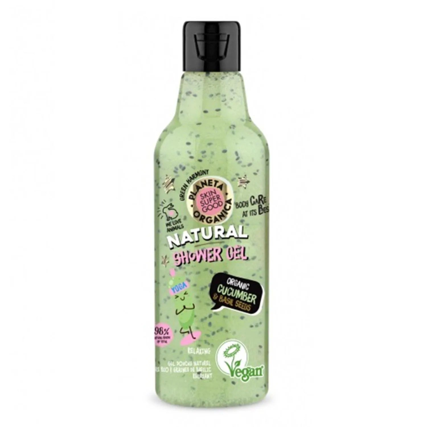 Natura Siberica Skin Super Good Bath Gel naturale luomu kurkun ja basilikan siemenillä 250 ml