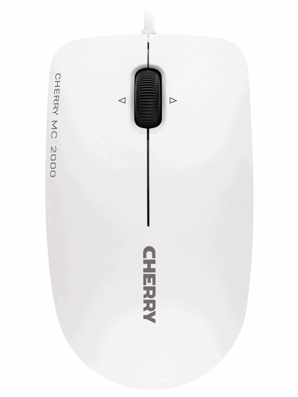 Cherry MC 2000 Corded Mouse, USB, 1600dpi, symmetrinen, vaaleanharmaa