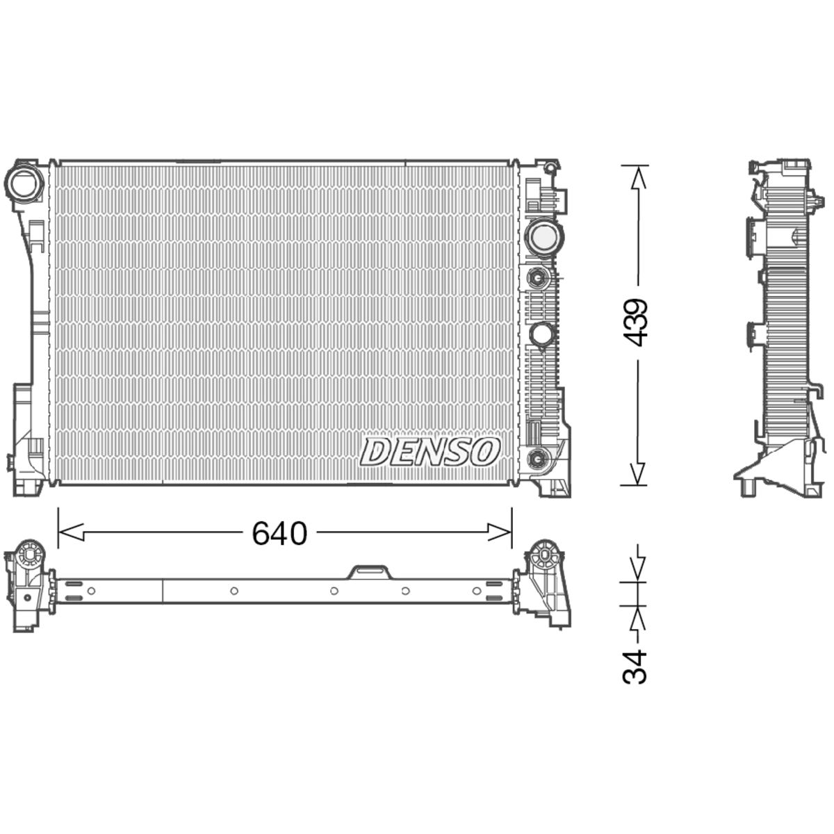 Jäähdytin, moottorin jäähdytys DENSO DRM17048