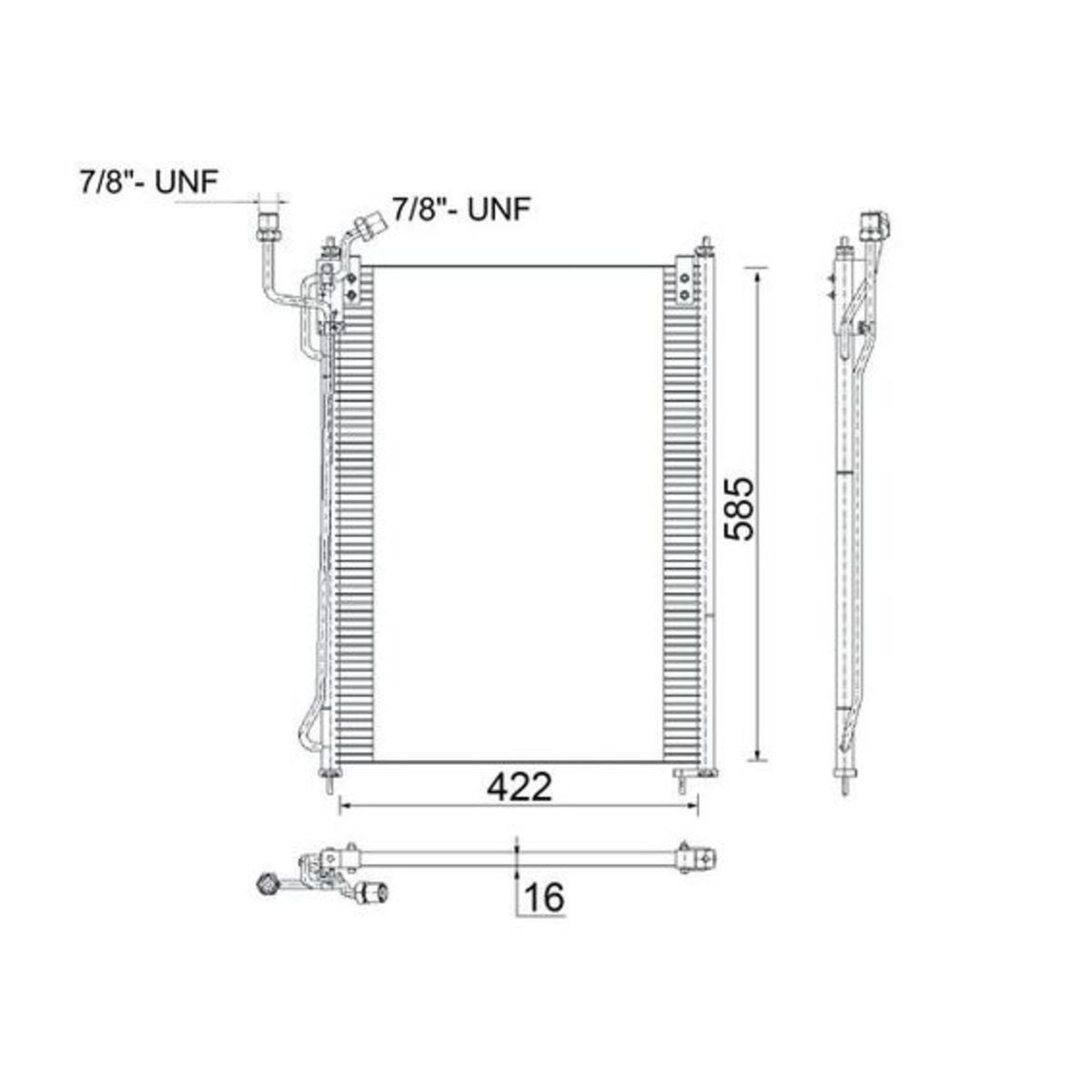 Lauhdutin, ilmastointilaite MAHLE AC 285 000S
