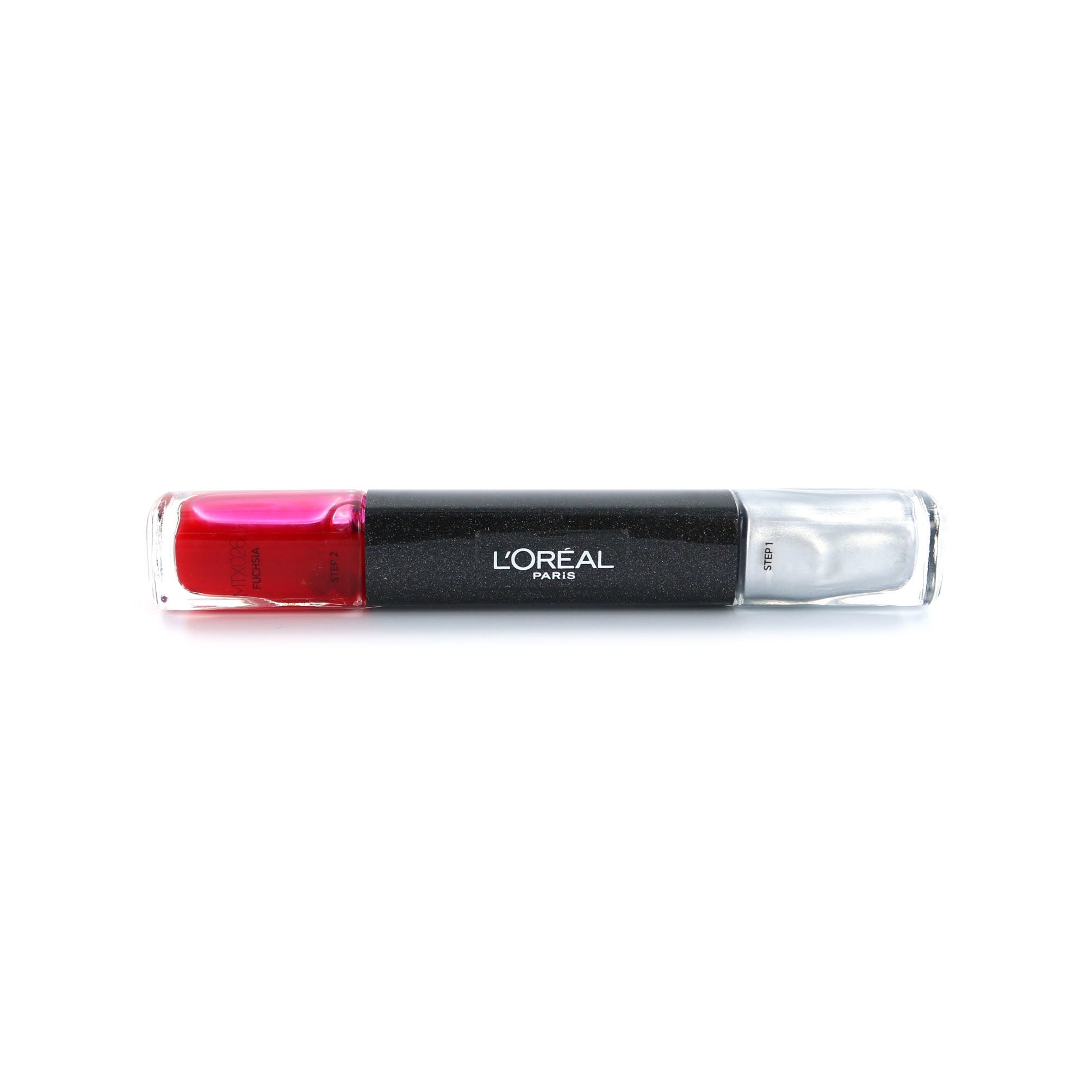 L'Oreal Paris 2 in 1 Infallible Kynsilakka MTX 026 Fuksia 2 x 5 ml