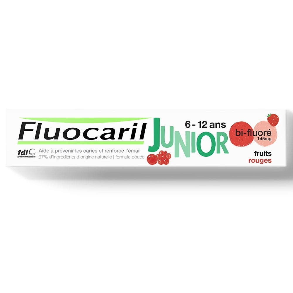 Fluocaril Junior 6-12 vuotta Red Fruit Gel 75ml